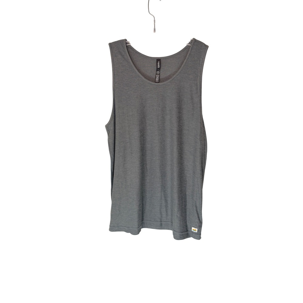 Vuori Strato Tech Tank Top Gray Men's Workout Gym Sleeveless Stretch Large